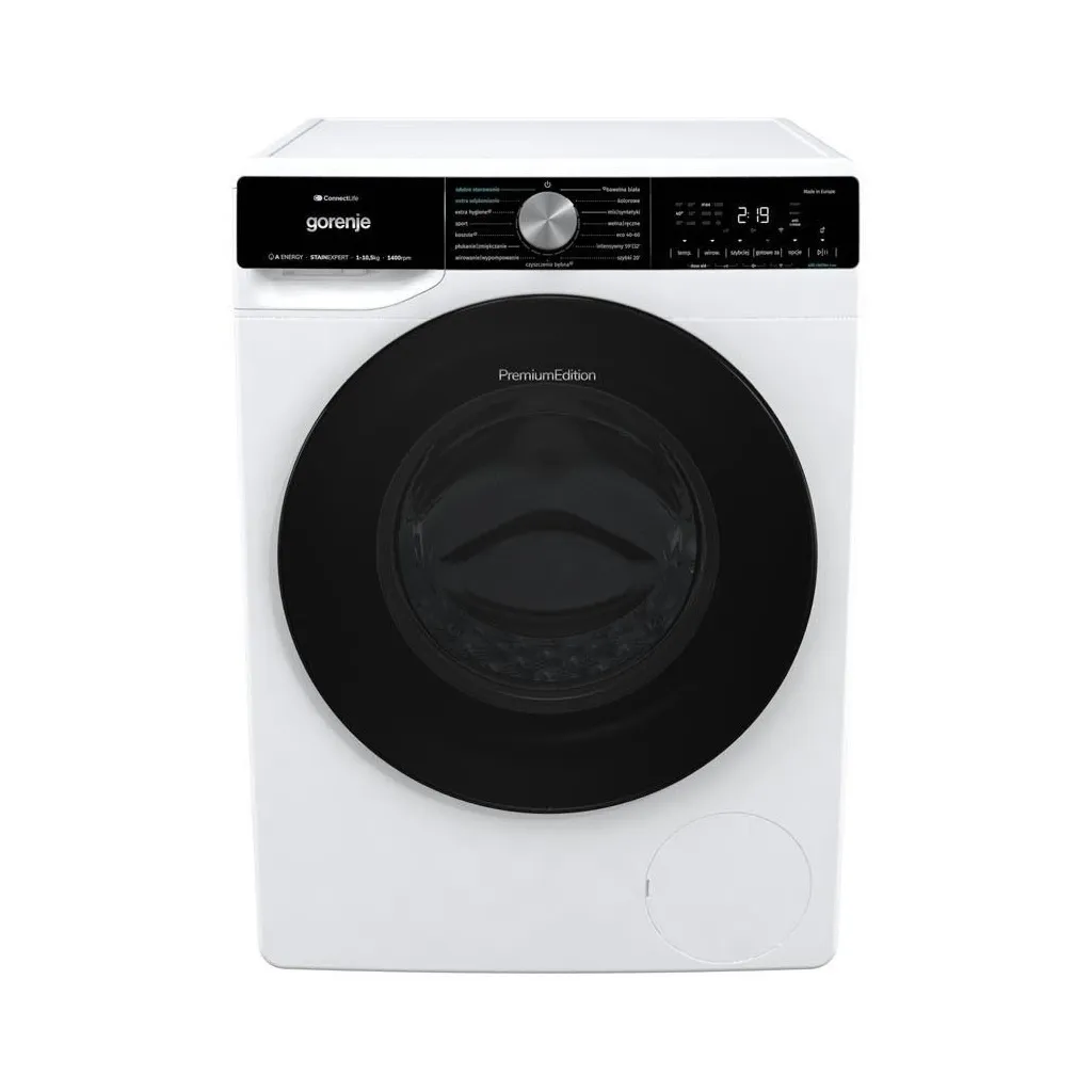  Gorenje фронтальна, 10,5кг, 1400, A+++, 60см, дисплей, інвертор, пара, Wi-F (WNS1X4ARTWIFI)