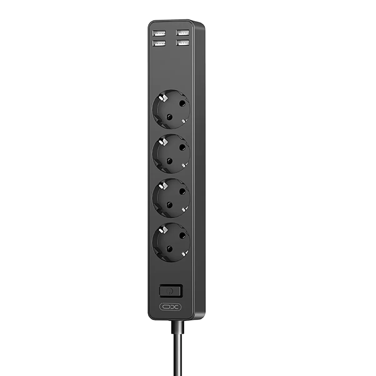 Мережевий фільтр XO WL10 4 sockets  4 USB, 1.8 m Black (XO WL10.black)