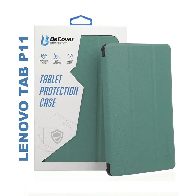 Чехла для планшета BeCover Smart Case for Lenovo Tab P11/Tab P11 Plus Dark Green (706098)