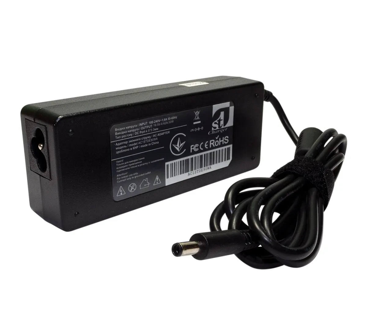 Блок питания для ноутбука 1StCharger for Dell 19.5V 90W 4.62A 4.5х3.0мм (AC1STDE90WA)