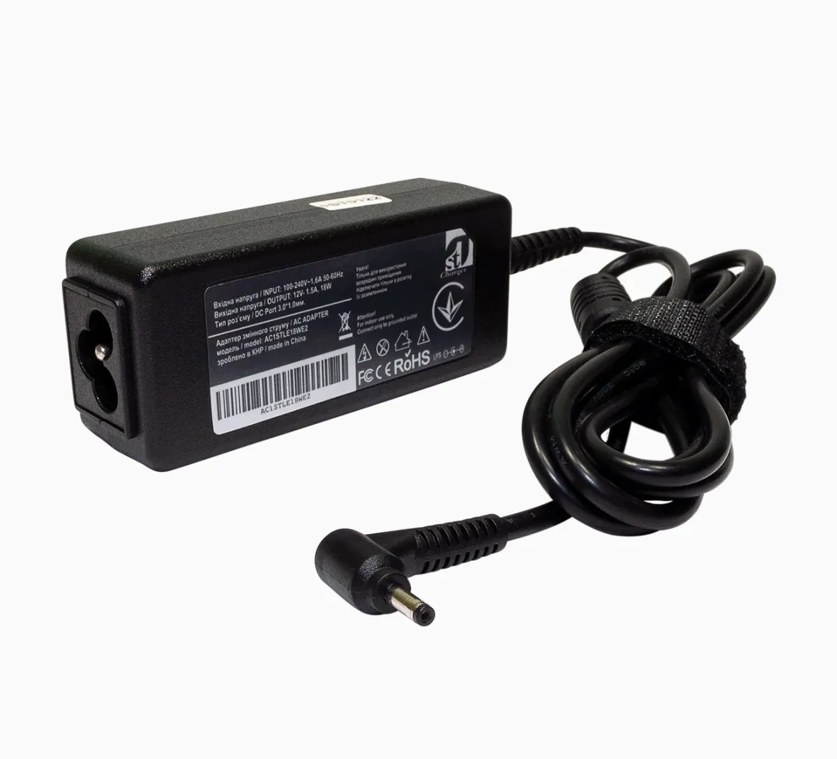 Блок питания для ноутбука 1StCharger for Lenovo 12V 18W 1.5A 3.0х1.0мм (AC1STLE18WE2)