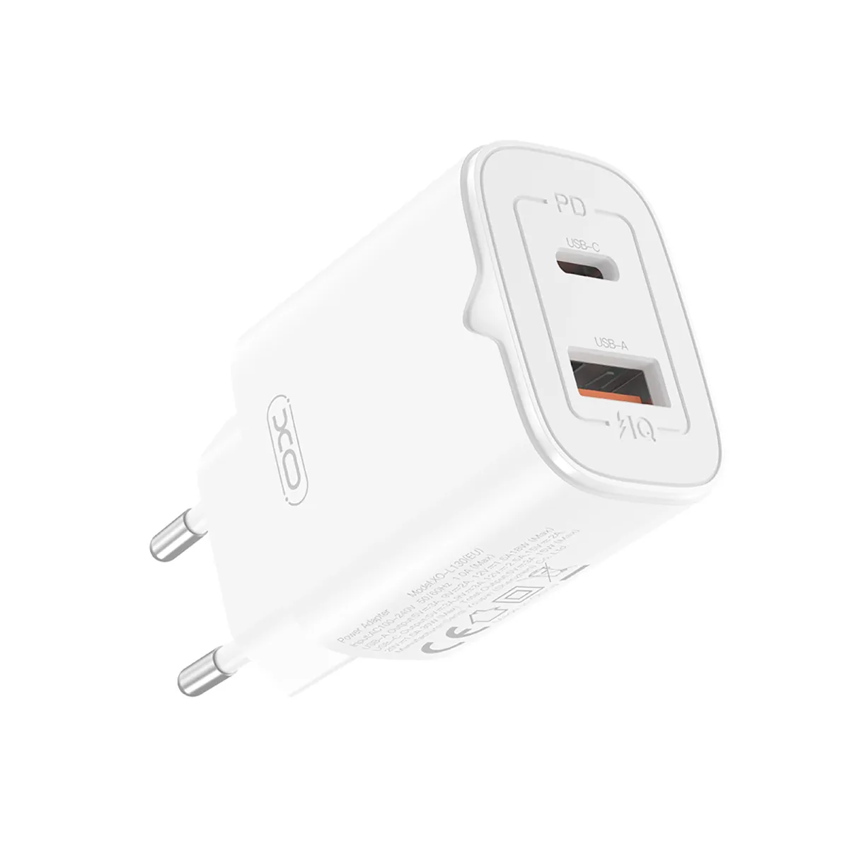 Зарядное устройство XO L130 (1USB-С, 1USB, 3А) PD, QC 3.0 White (L130.white)