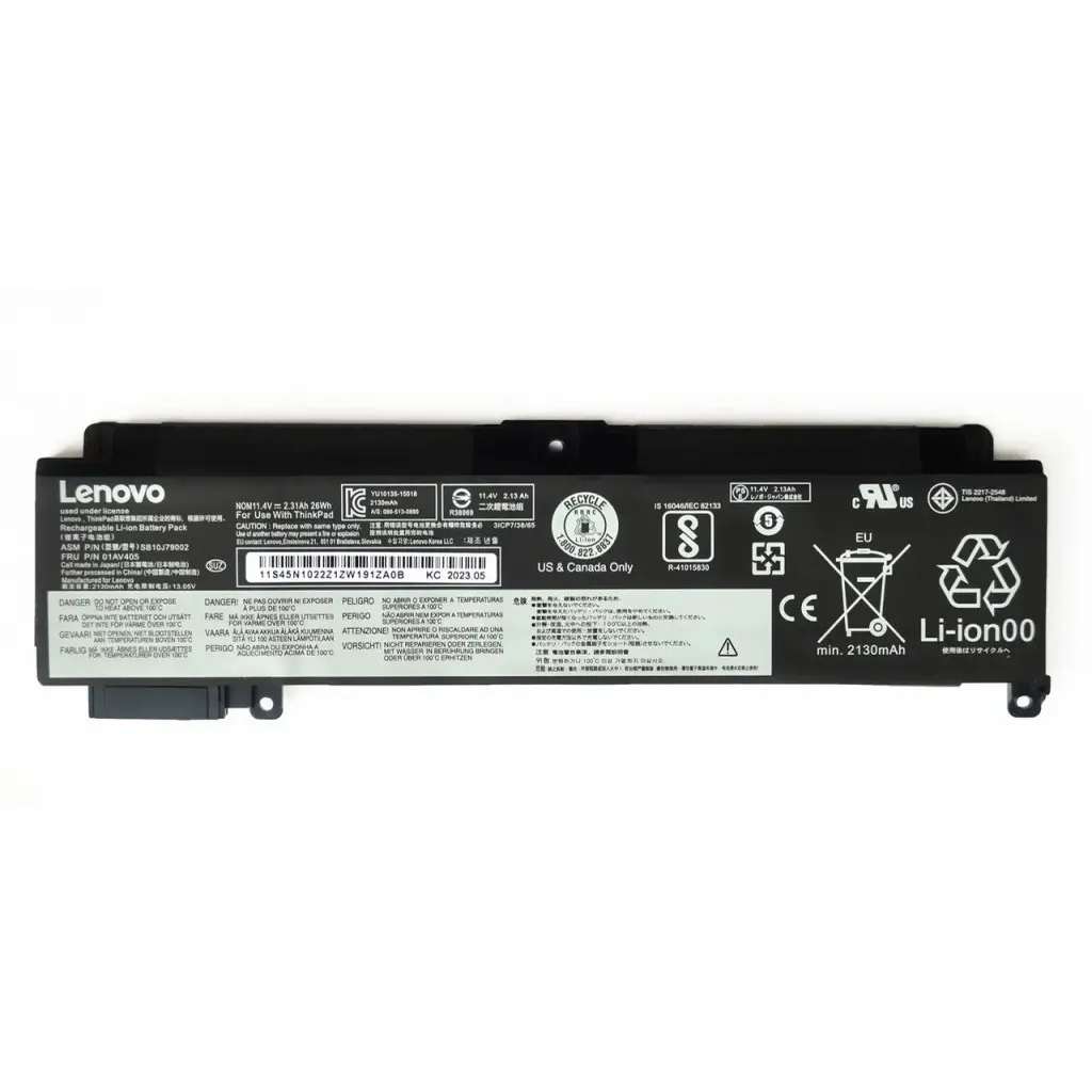 Акумулятор для ноутбука Lenovo ThinkPad T460s/T470s 01AV405, 2310mAh (26Wh), 3cell, 11.4V, Li-ion (A47807)