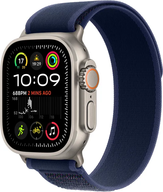 Смарт-годинник Apple Watch Ultra 2 GPS + Cellular 49mm Natural Titanium Case with Blue Trail Loop - M/L (MX4L3)