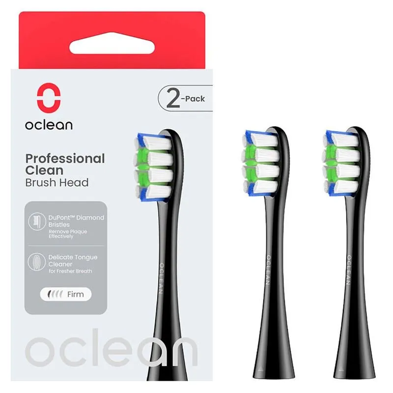 Насадка для зубной щетки Oclean P1C5 B02 Professional Clean Brush Head Black 2 шт (6970810553857)