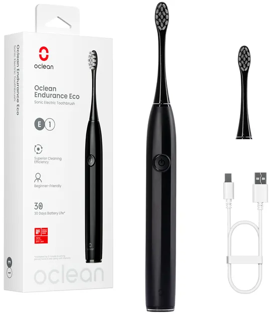 Зубна щітка Oclean Endurance Eco Electric Toothbrush Black (6970810553321)