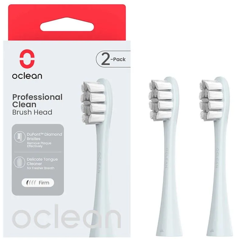 Насадка для зубной щетки Oclean P1C9 Brush Head Silver 2шт (6970810554038)