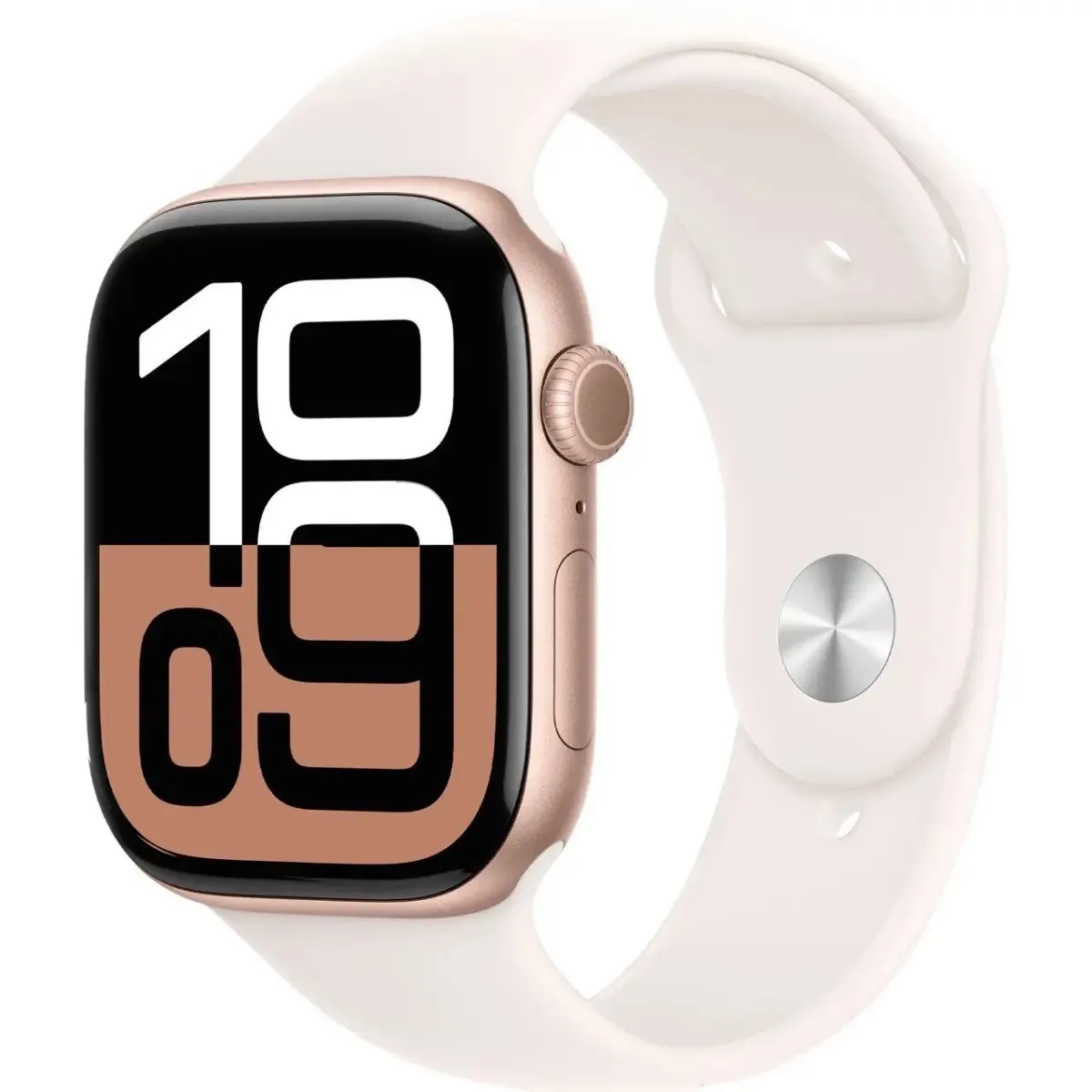 Смарт-годинник Apple Watch Series 10 GPS + Cellular 46mm Rose Gold Aluminium Case with Light Blush Sport Band - S/M (MWY63)