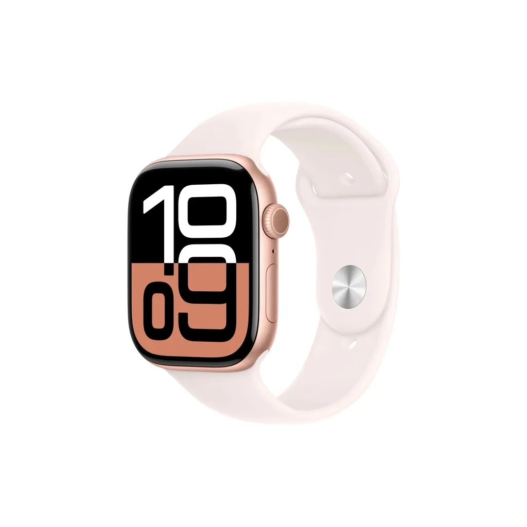 Смарт-годинник Apple Watch Series 10 GPS 46mm Rose Gold Aluminium Case with Light Blush Sport Band - S/M (MWWT3QH/A) UA