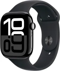 Смарт-часы Apple Watch Series 10 GPS 46mm Jet Black Aluminium Case with Black Sport Band - M/L (MWWQ3)