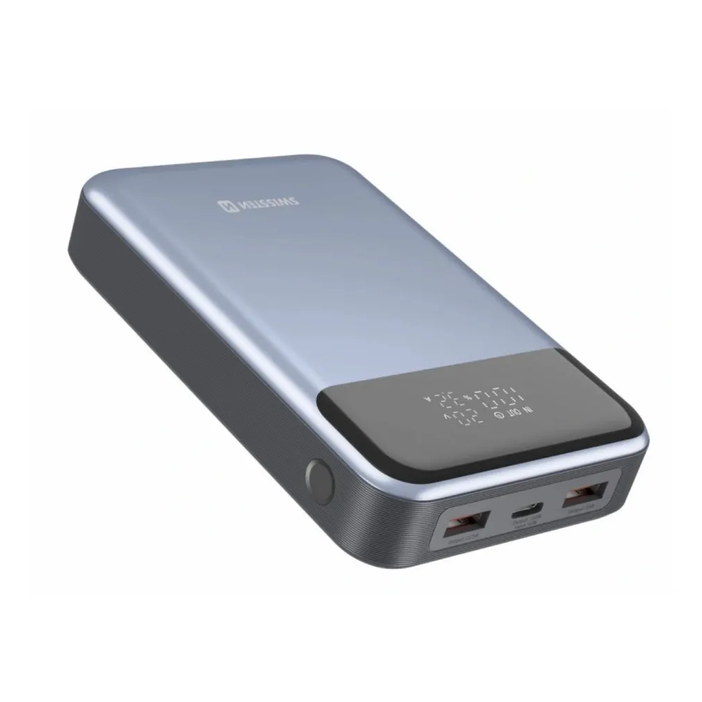 Зовнішній акумулятор Swissten 20000mAh 100W Black/Silver (8595217483781)