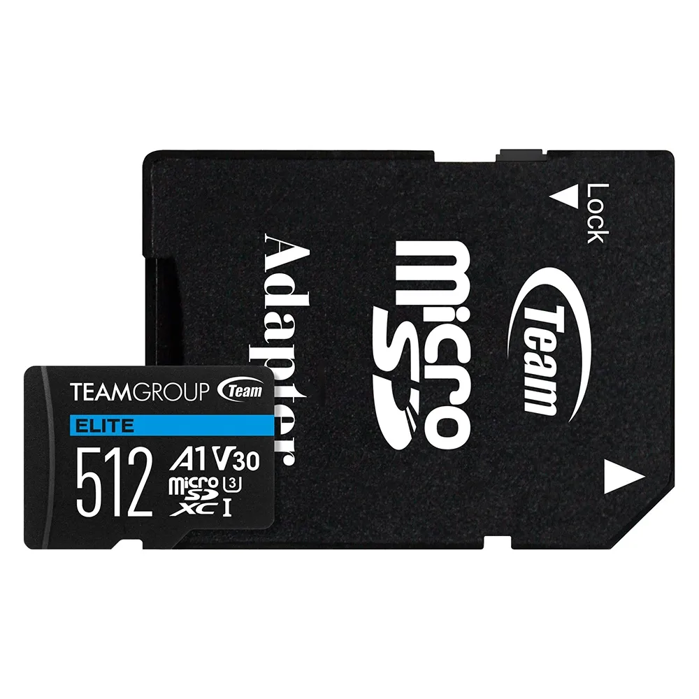 Карта памяти Team MicroSDXC 512GB UHS-I/U3 Class 10 Elite (TEAUSDX512GIV30A103)