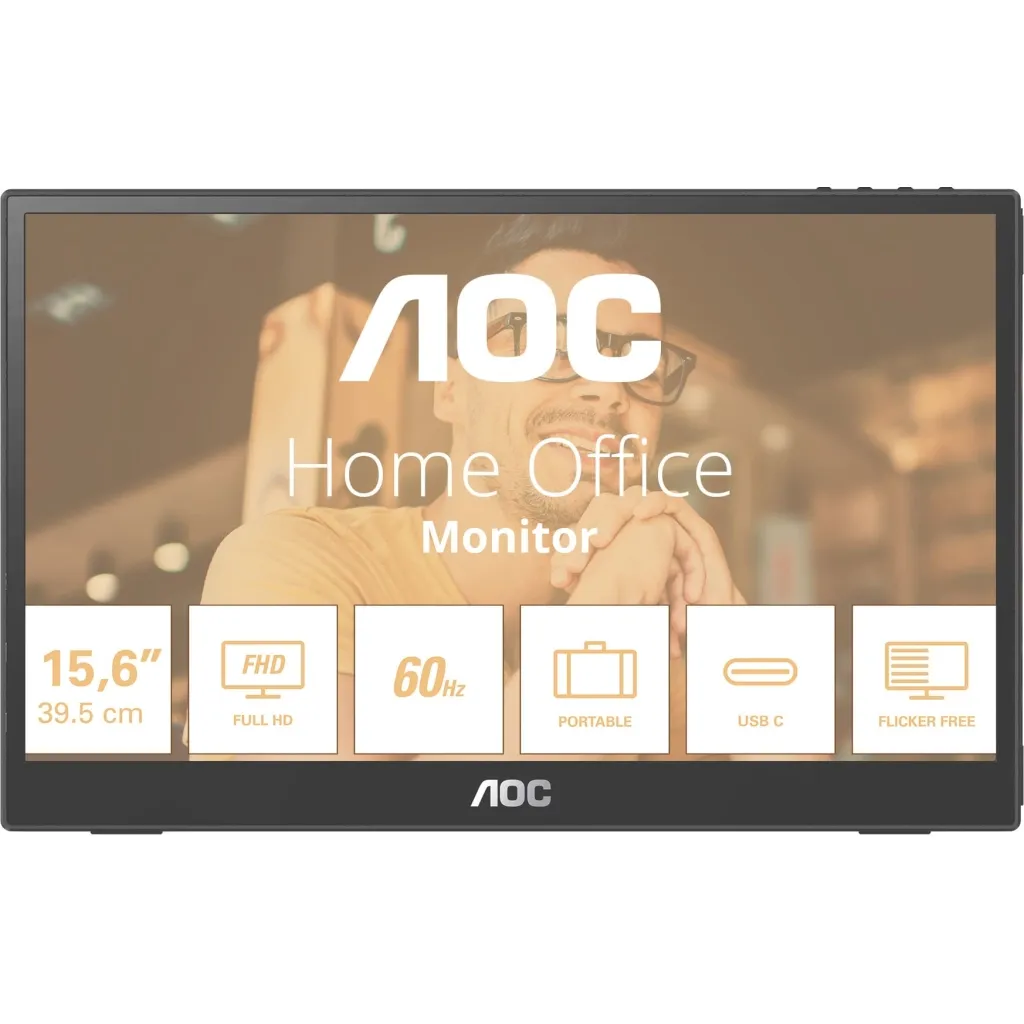 Монітор AOC 16T3EA Grey/Black