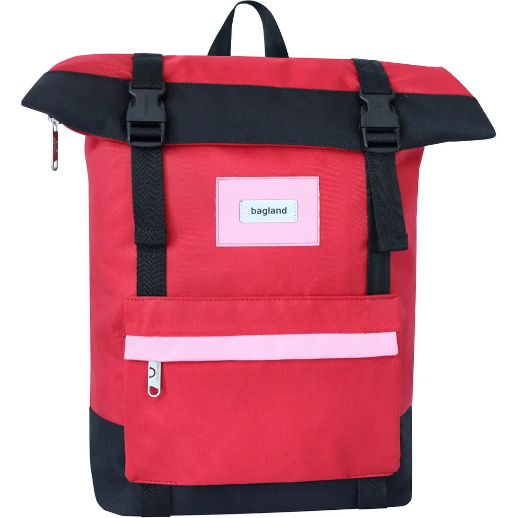 Рюкзак для ноутбука Bagland 15" Holder 25L, roll top, 0051666, red/black (1065919120)