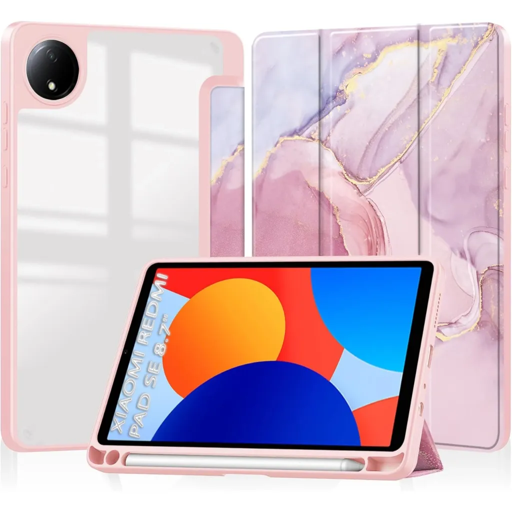 Чехла для планшета BeCover Soft Edge TPU Xiaomi Redmi Pad SE 8.7" Pink Marble (712576)