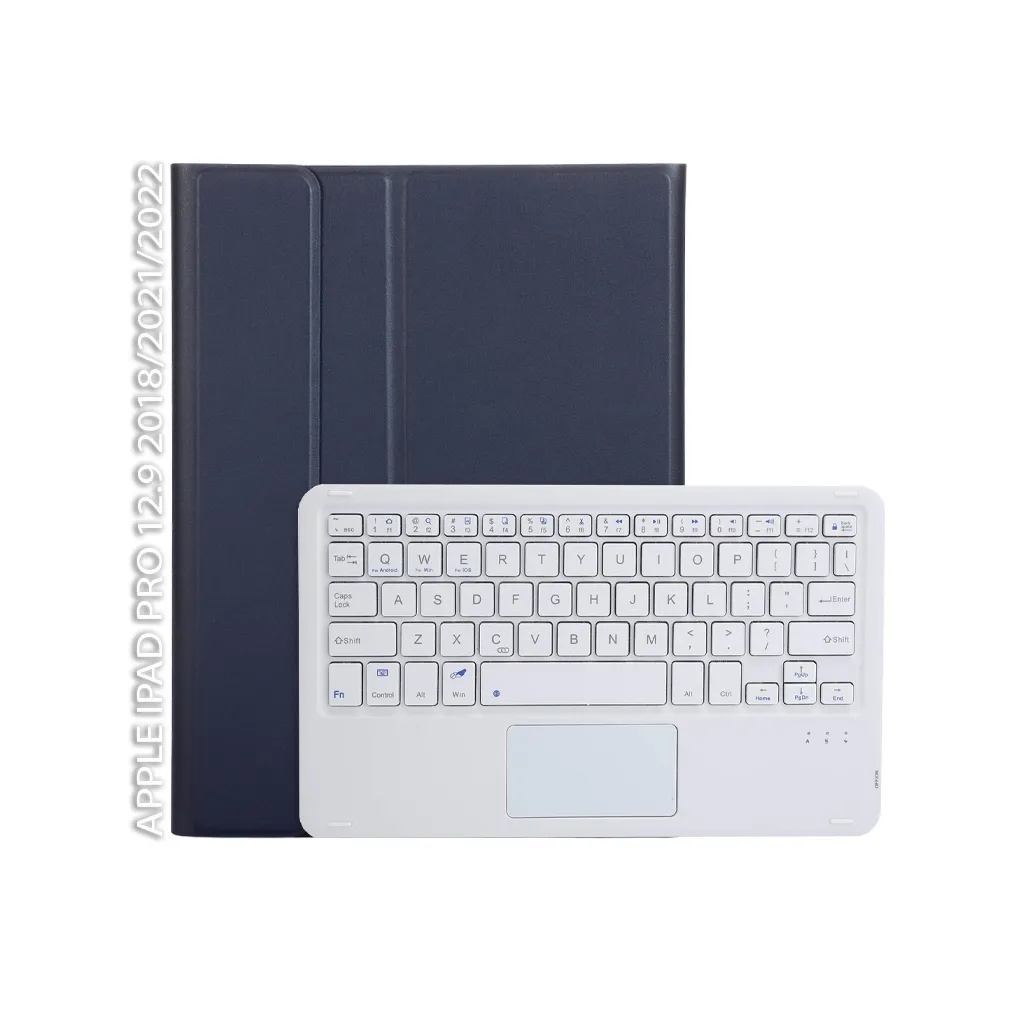 Чехла для планшета BeCover Keyboard+TouchPad Apple iPad Pro 12.9 2018/2021/2022 Deep Blue (712382)