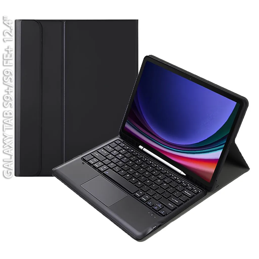 Чохол для планшета BeCover Keyboard+TouchPad Samsung Tab S9 Plus (SM-X810/SM-X816)/S9 FE Plus (SM-X610/SM-X616) 12.4" Black (712368)