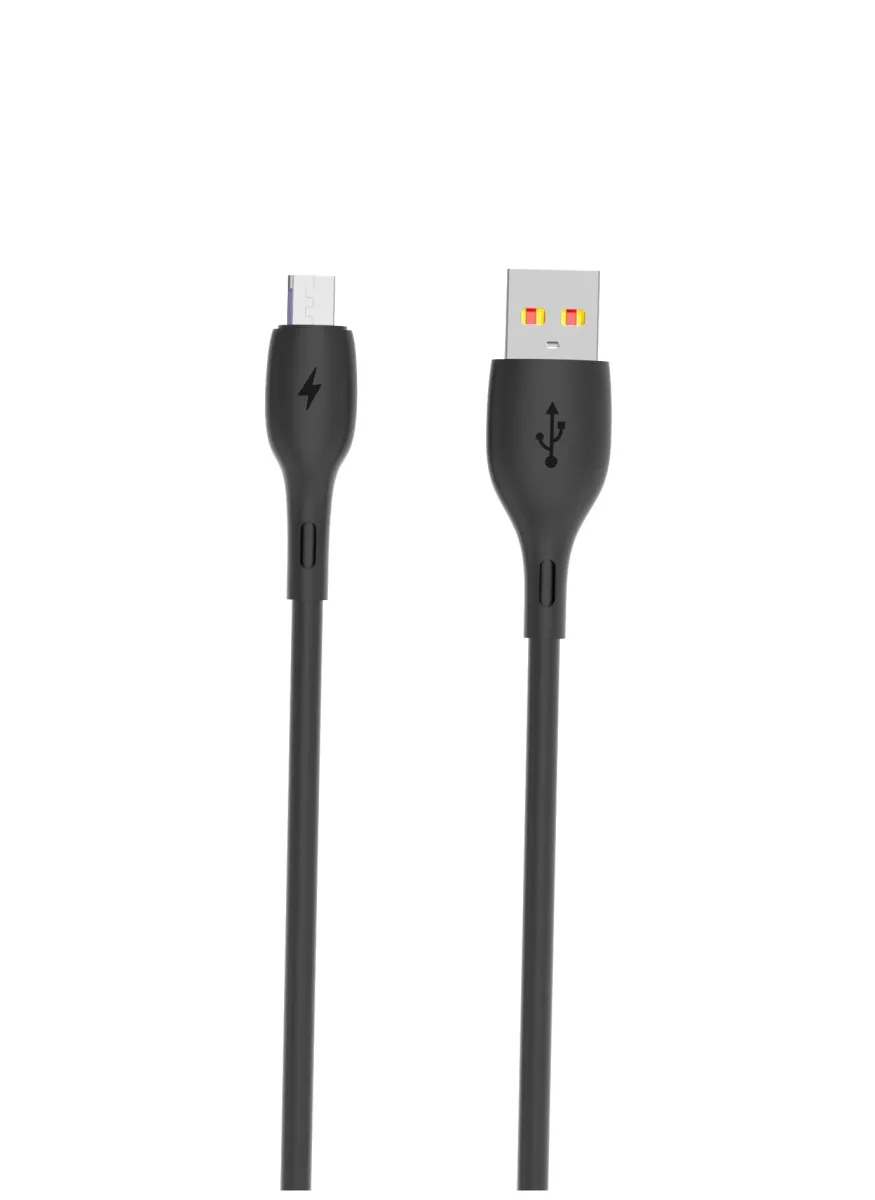 Кабель синхронізації SkyDolphin S22V Soft Silicone USB - micro USB (M/M), 1 м, Black (SDUSB-000607)