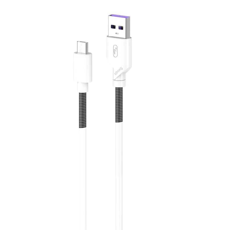 Кабель синхронизации SkyDolphin S27V Spring Anti-Brake USB - micro USB (M/M), 1 м, White (SDUSB-000612)