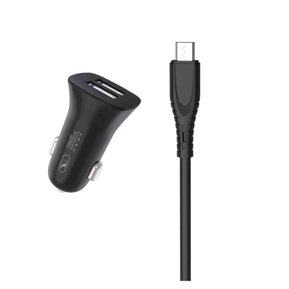 Зарядное устройство SkyDolphin SZ09V (2USB, 3.4A) Black (SDAZP-000111) + microUSB