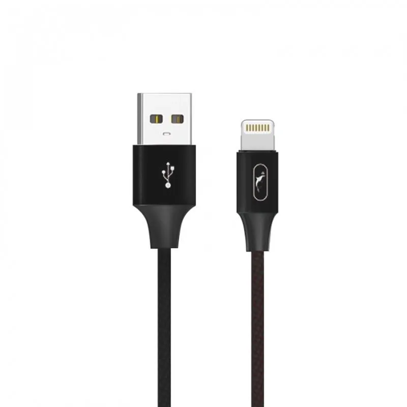 Кабель синхронизации SkyDolphin S55L Neylon USB - Lightning (M/M), 1 м, Black (SDUSB-000434)