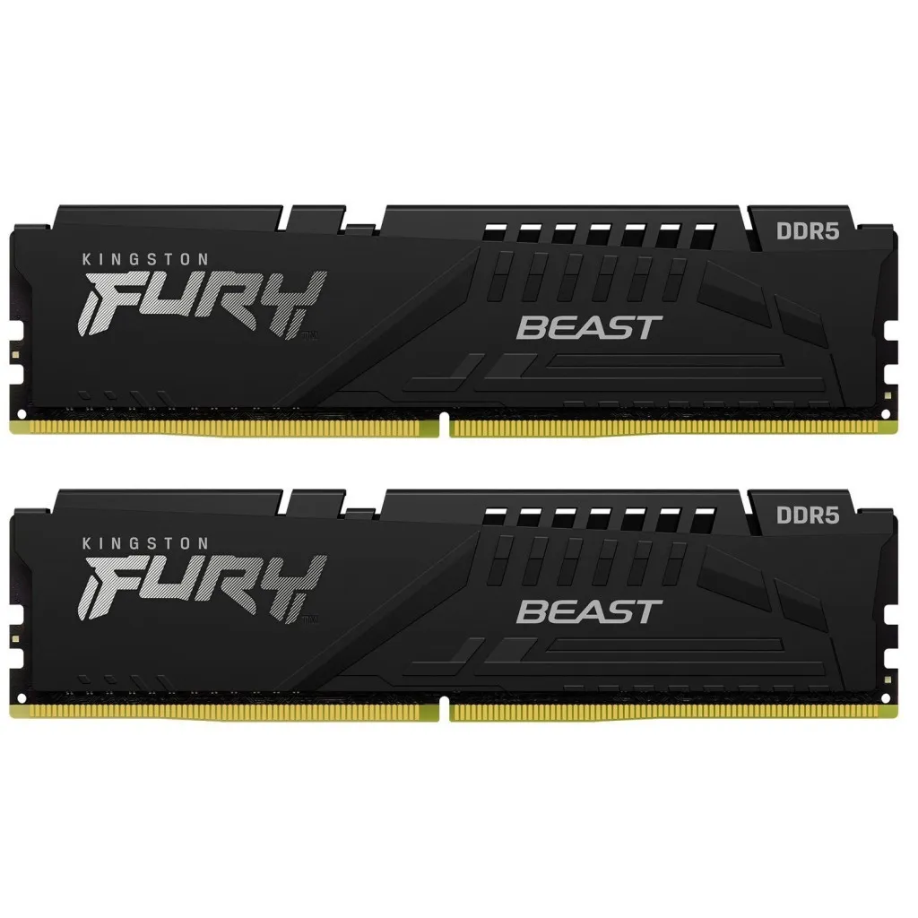 Оперативная память DDR5 64GB (2x32GB) 5600 MHz Beast Black Kingston Fury (ex.HyperX) (KF556C36BBEK2-64)