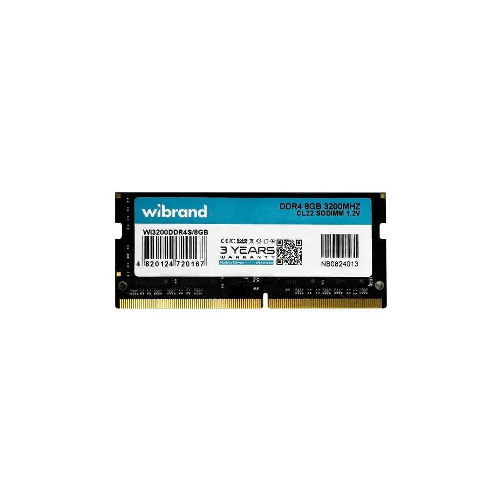 Оперативная память для ноутбука SoDIMM DDR4 8GB 3200 MHz Wibrand (WI3200DDR4S/8GB)