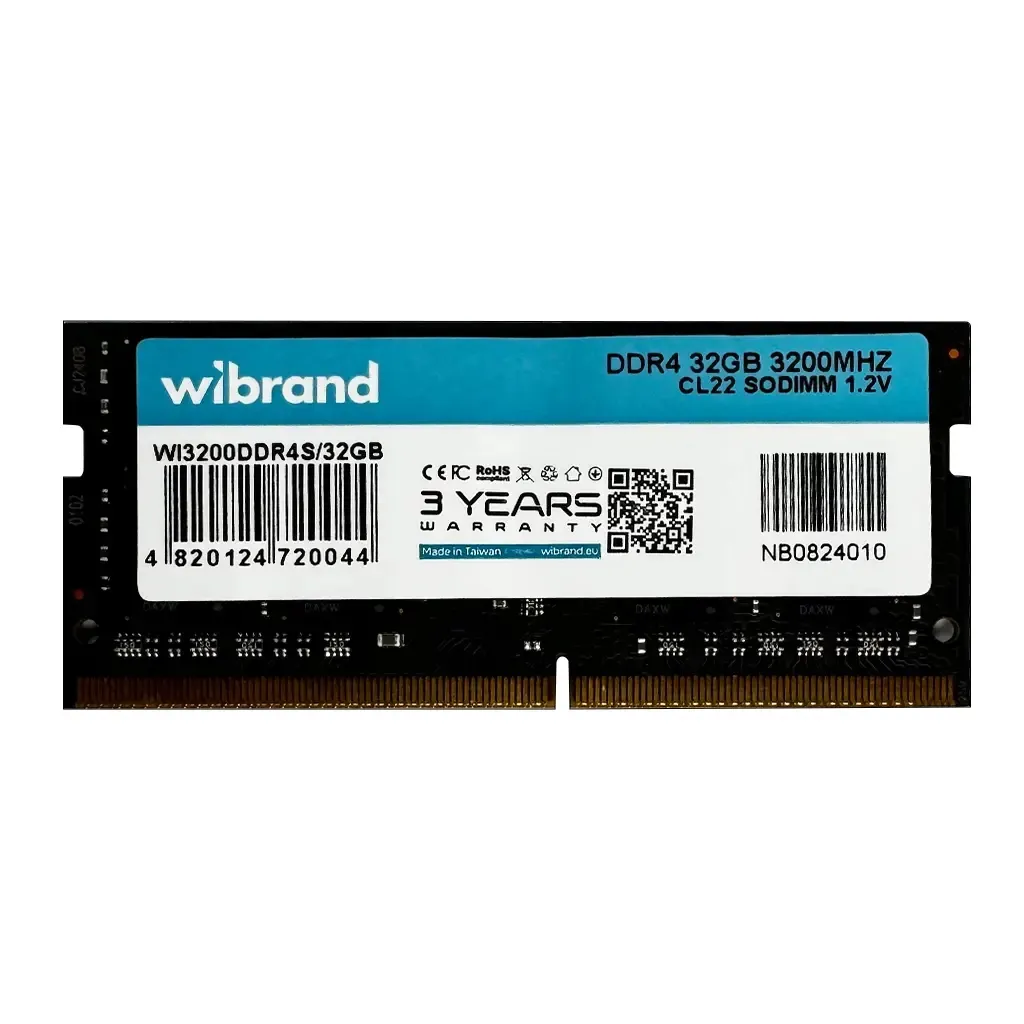 Оперативная память для ноутбука SoDIMM DDR4 32GB 3200 MHz Wibrand (WI3200DDR4S/32GB)