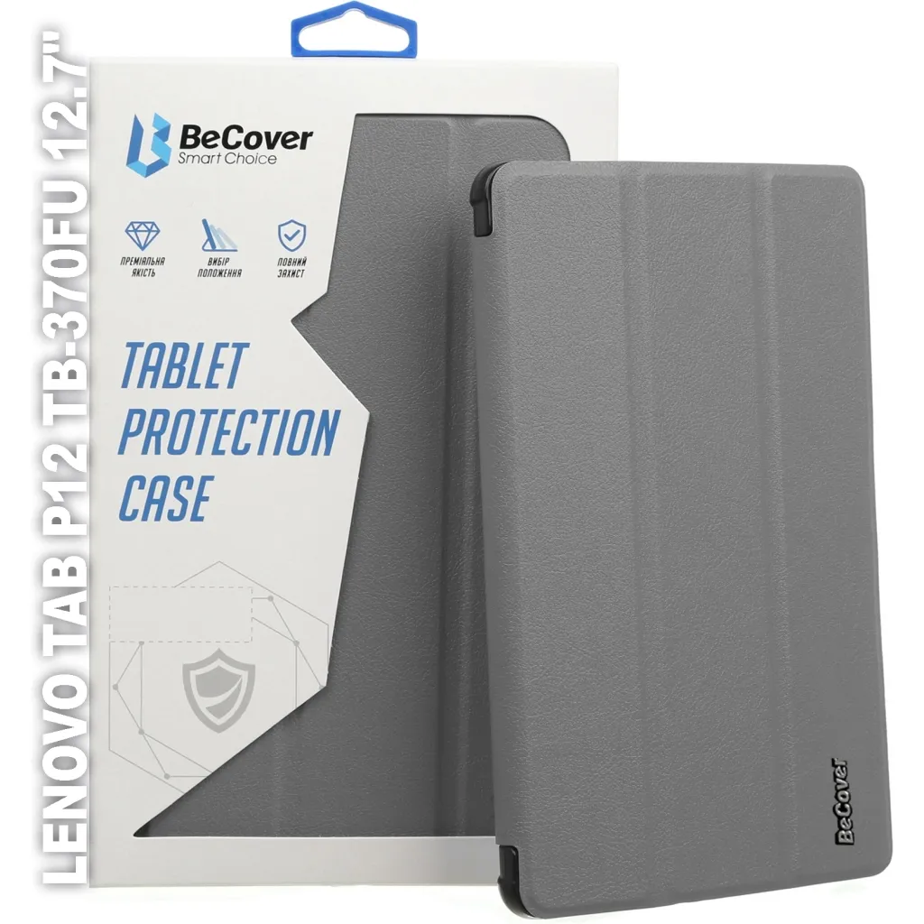 Чехла для планшета BeCover Smart Case Lenovo Tab P12 TB-370FU 12.7" Gray (710059)