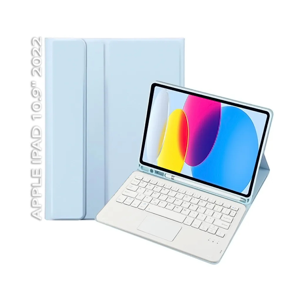 Чехла для планшета BeCover Keyboard+TouchPad Apple iPad 10.9" 2022 Light Blue (712378)