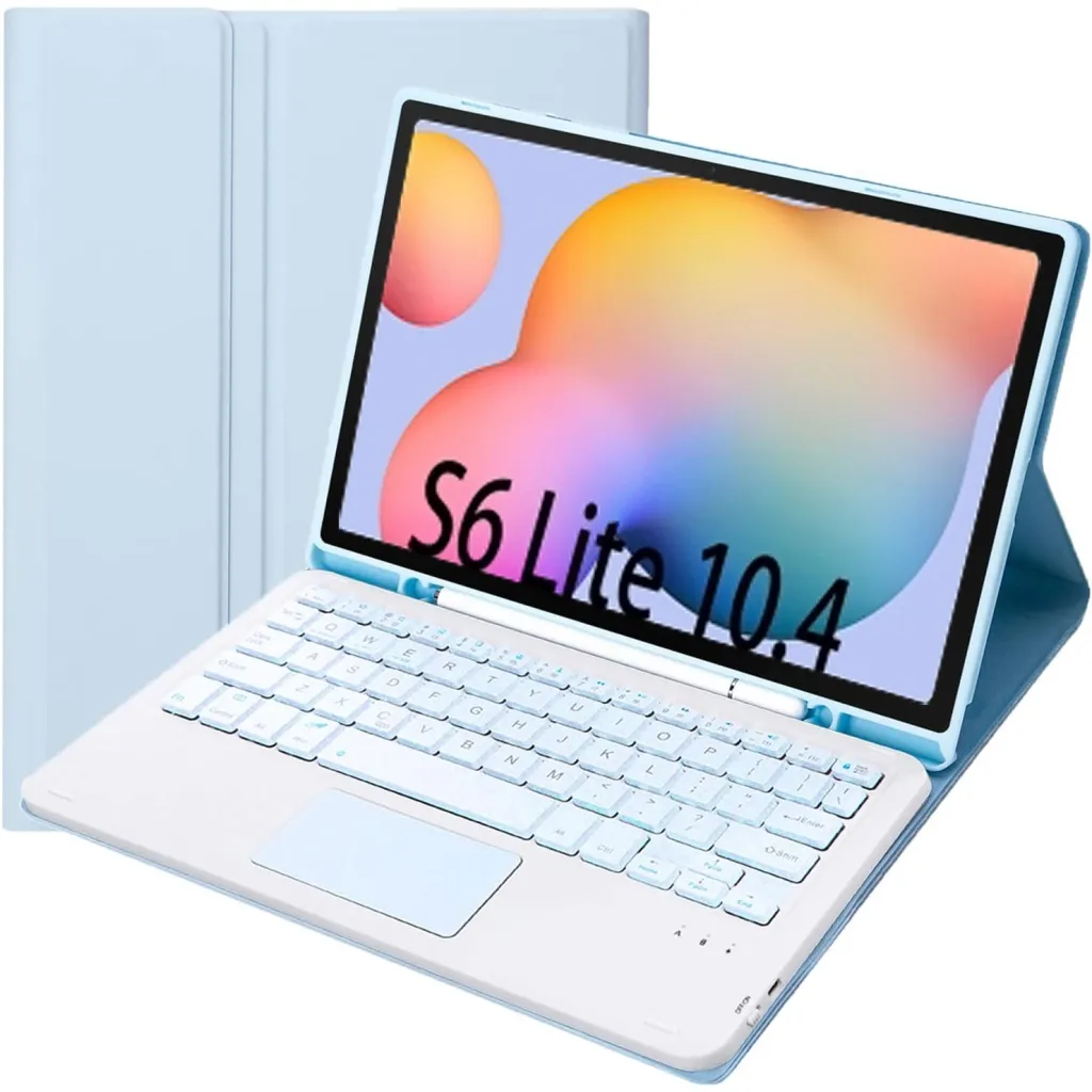 Чохол для планшета BeCover Keyboard+TouchPad Samsung Tab S6 Lite 10.4 P610/P613/P615/P619 Light Blue (712364)