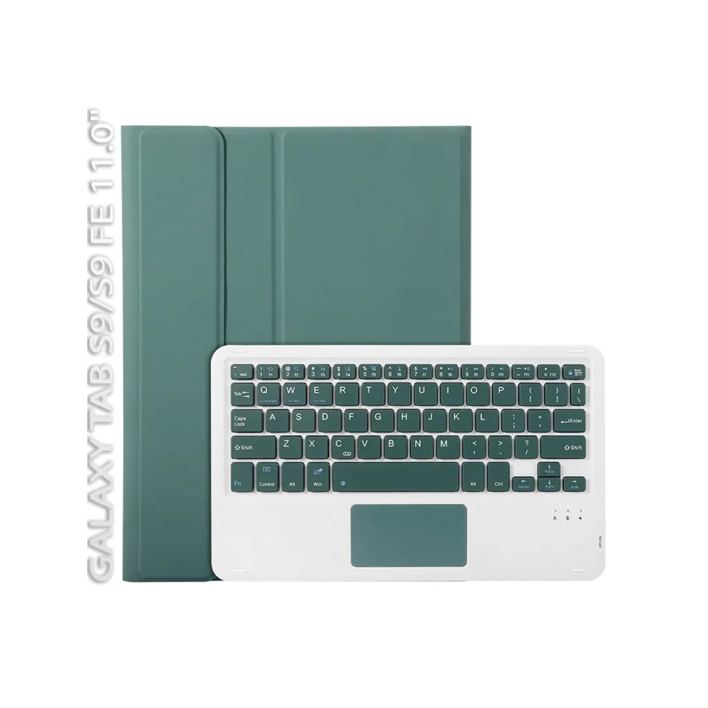 Чохол для планшета BeCover Keyboard+TouchPad Samsung Tab S9 (SM-X710/SM-X716)/S9 FE (SM-X510/SM-X516B) 11.0" Dark Green (712419)