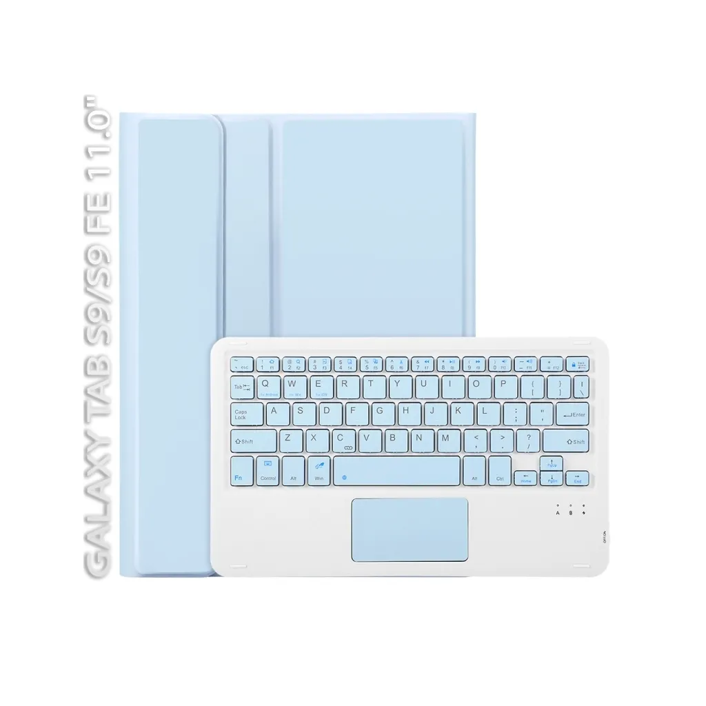 Чохол для планшета BeCover Keyboard+TouchPad Samsung Tab S9 (SM-X710/SM-X716)/S9 FE (SM-X510/SM-X516B) 11.0" Light Blue (712420)