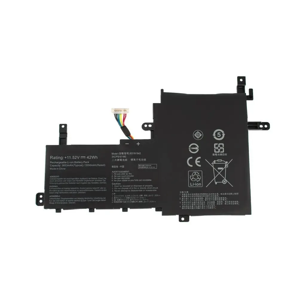 Акумулятор для ноутбука Asus X531 B31N1842, 3550mAh (42Wh), 3cell, 11.52V, Li-Pol AlSoft (A47989)