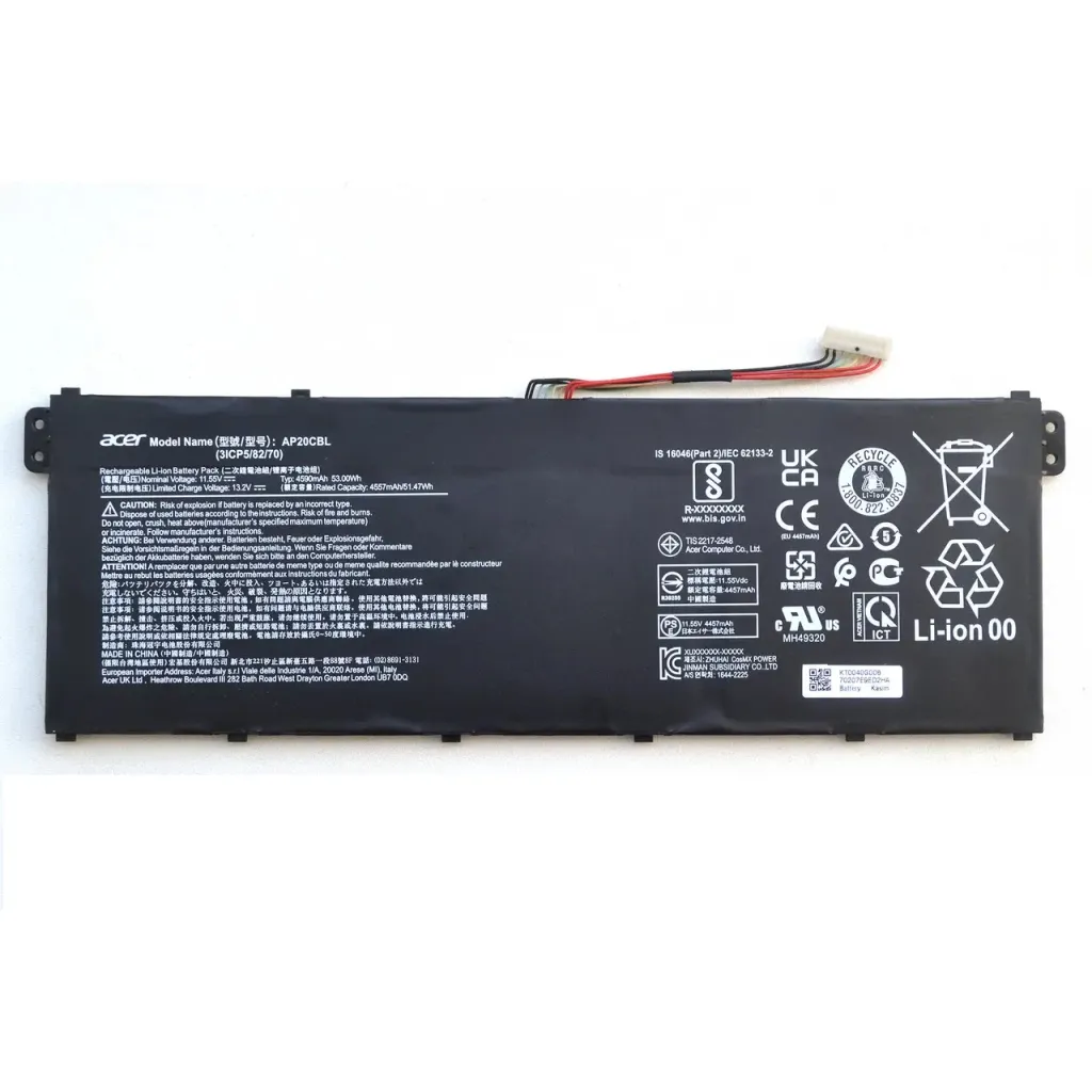 Акумулятор для ноутбука Acer AP20CBL Swift SF314, 4950mAh (53Wh), 3cell, 11.55V, Li-ion (A47980)