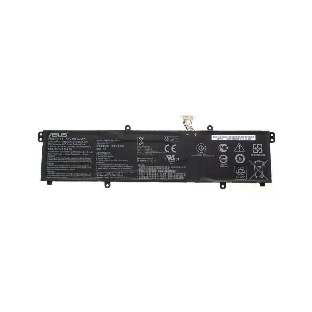 Акумулятор для ноутбука Asus X413 B31N1911, 3640mAh (42Wh), 3cell, 11.55V, Li-ion AlSoft (A71004)