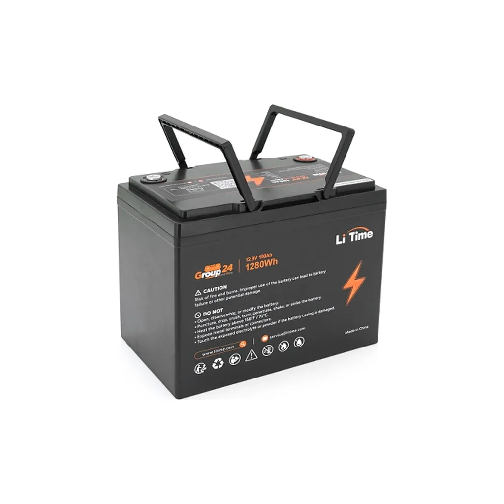  Litime 12.8V-100Ah 1280Wh (Li-Time-GR24-12.8-100)