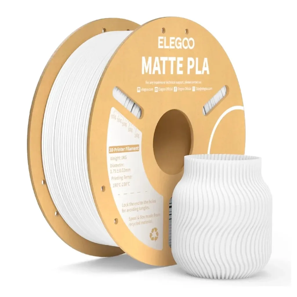 Пластик для 3D-принтера ELEGOO PLA matte 1кг, 1.75мм, white (50.203.0251)