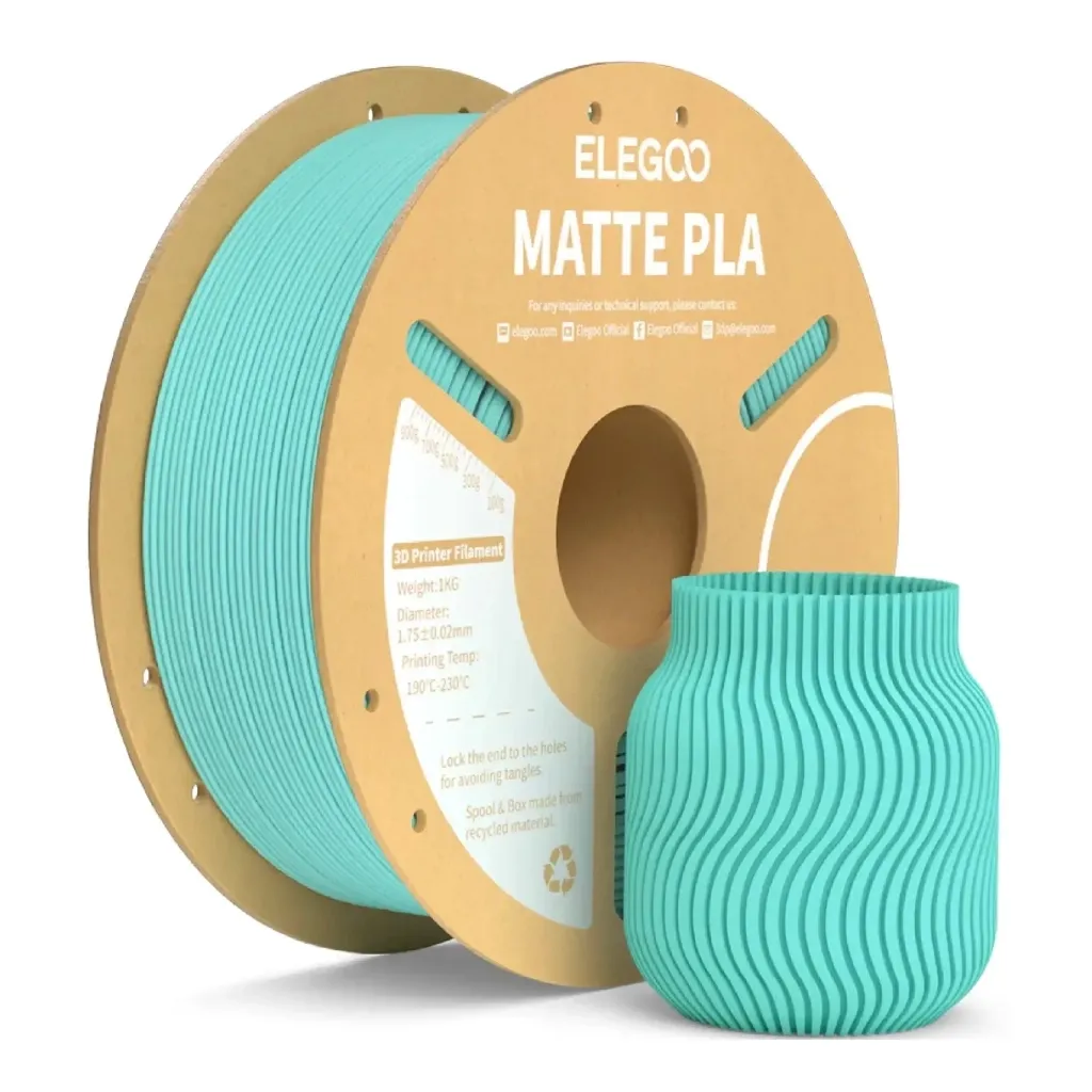 Пластик для 3D-принтера ELEGOO PLA matte 1кг, 1.75мм, turquoise (50.203.0254)