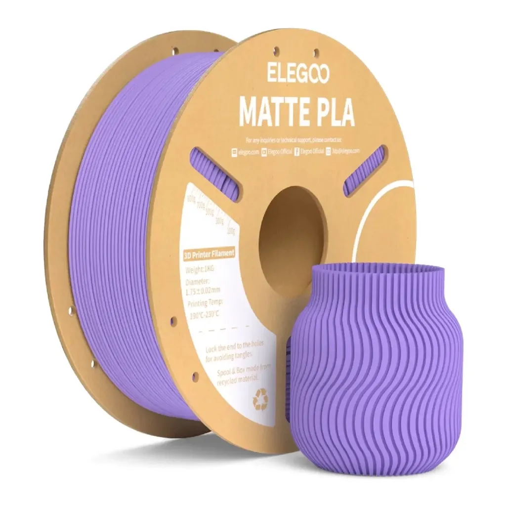 Пластик для 3D-принтера ELEGOO PLA matte 1кг, 1.75мм, lavender (50.203.0257)