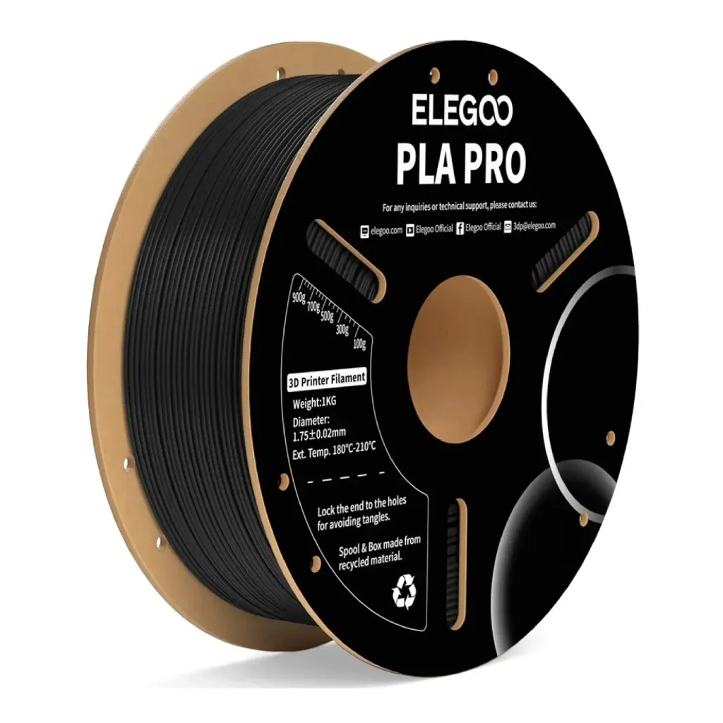 Пластик для 3D-принтера ELEGOO PLA PRO 1кг, 1.75мм, black (50.203.0188)