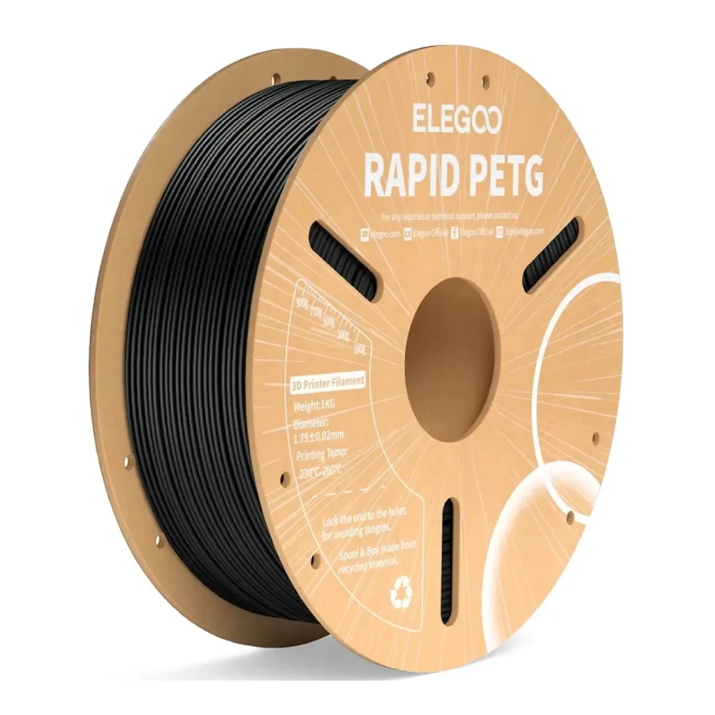 Пластик для 3D-принтера ELEGOO Rapid PETG 1кг, 1.75мм, black (50.203.0216)