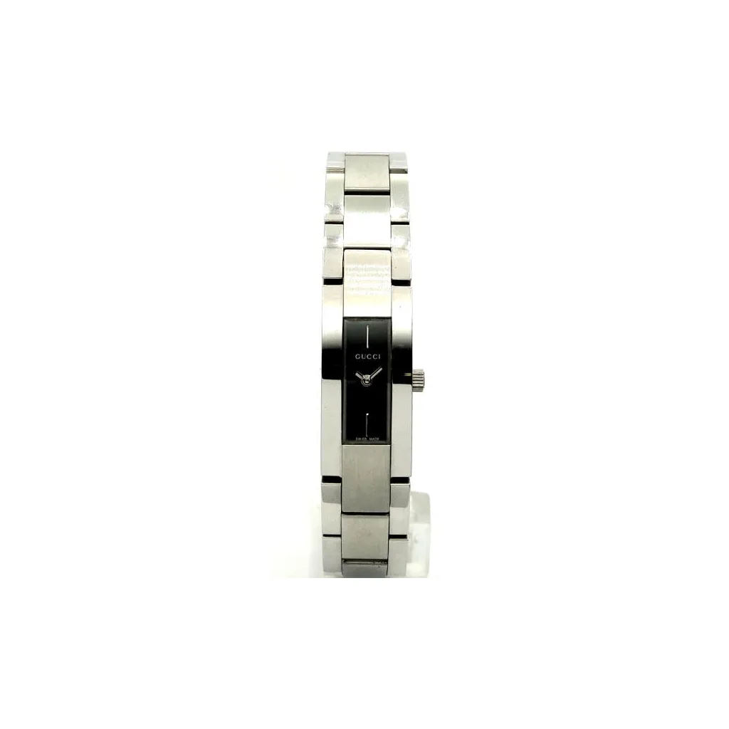 Наручний годинник Gucci 4605L 24636 BLK/STEEL/BRACELET