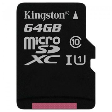 Карта пам'яті  Kingston microSDCS 64GB Canvas Select Class 10 UHS-I U1