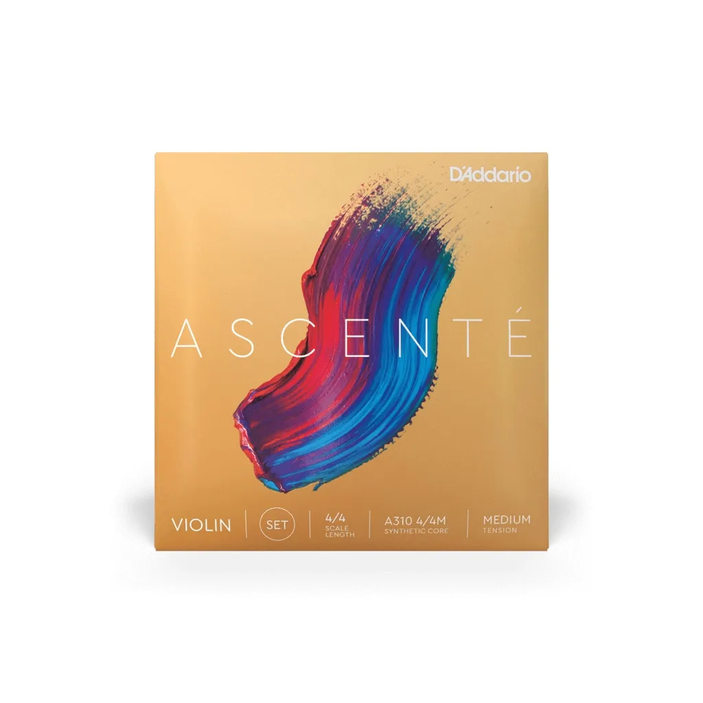  D'Addario Ascente Violin String Set 4/4 Scale Medium Tension (A310 4/4M)