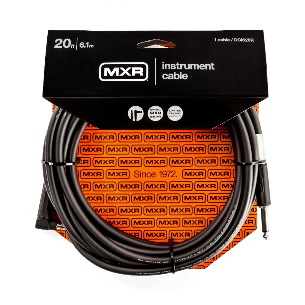  MXR Standard Instrument Cable Straight/Right 6m (DCIS20R)