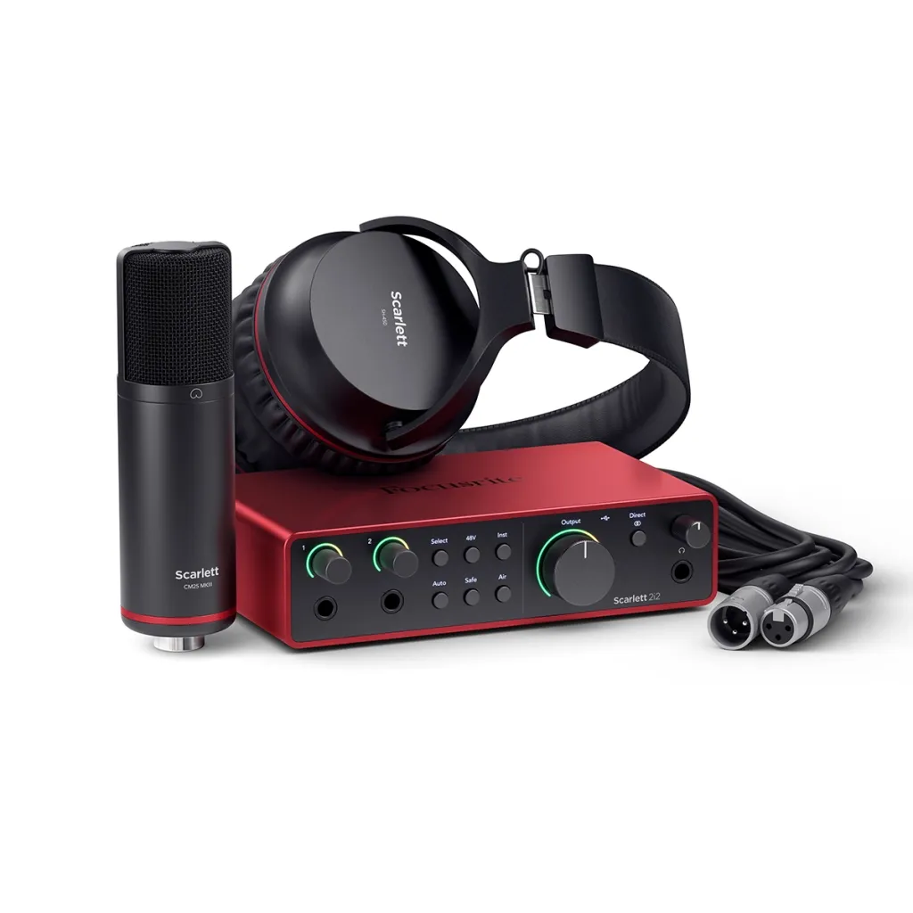  Focusrite Комплект для звукозапису: Scarlett 2i2, мікрофон CM25 MkIII, навушники SH-450 (234620)