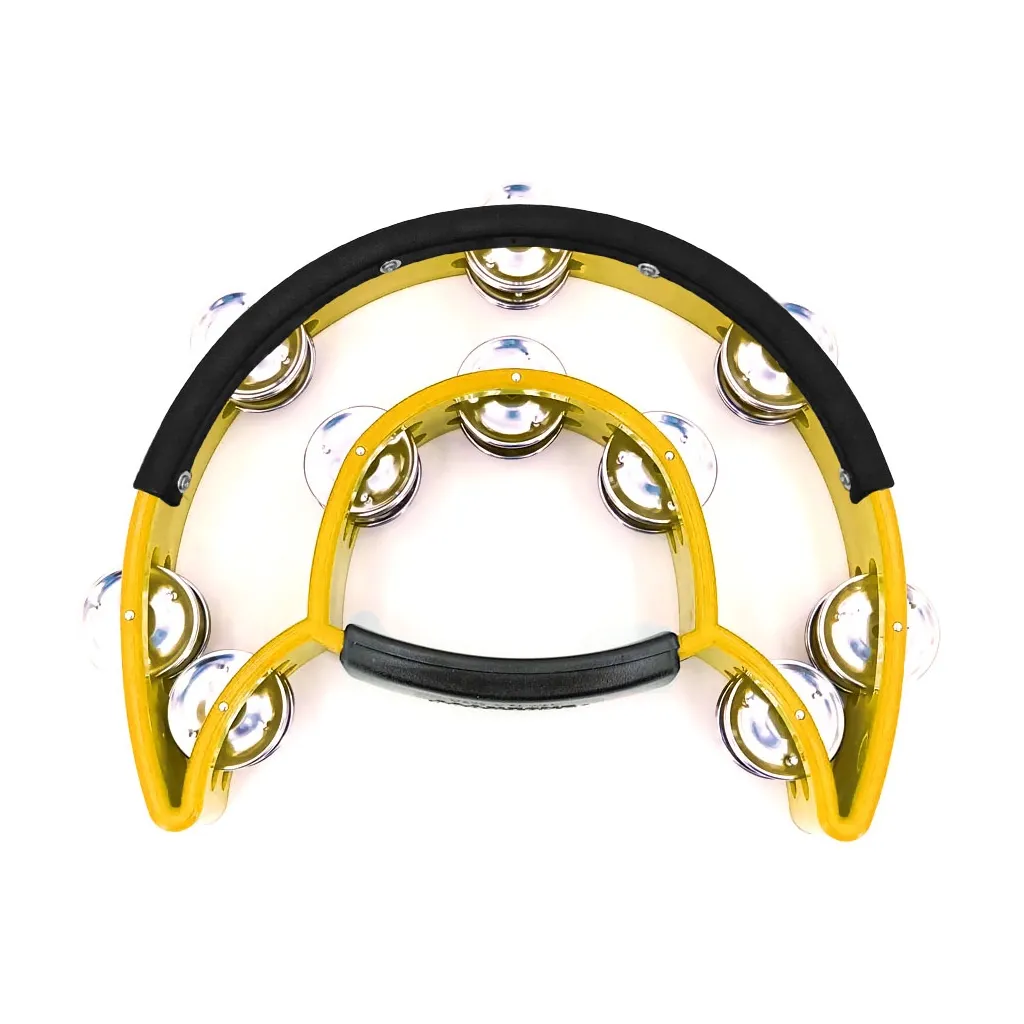  Maxtone Power-2 Tambourine w/Protecting Trim Yellow (818N/P YL)