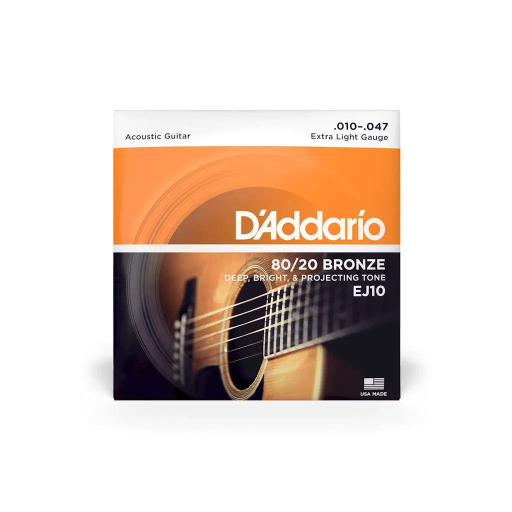 Струни для гітари D'Addario Bronze 80/20 Extra Light (10-47) (EJ10)