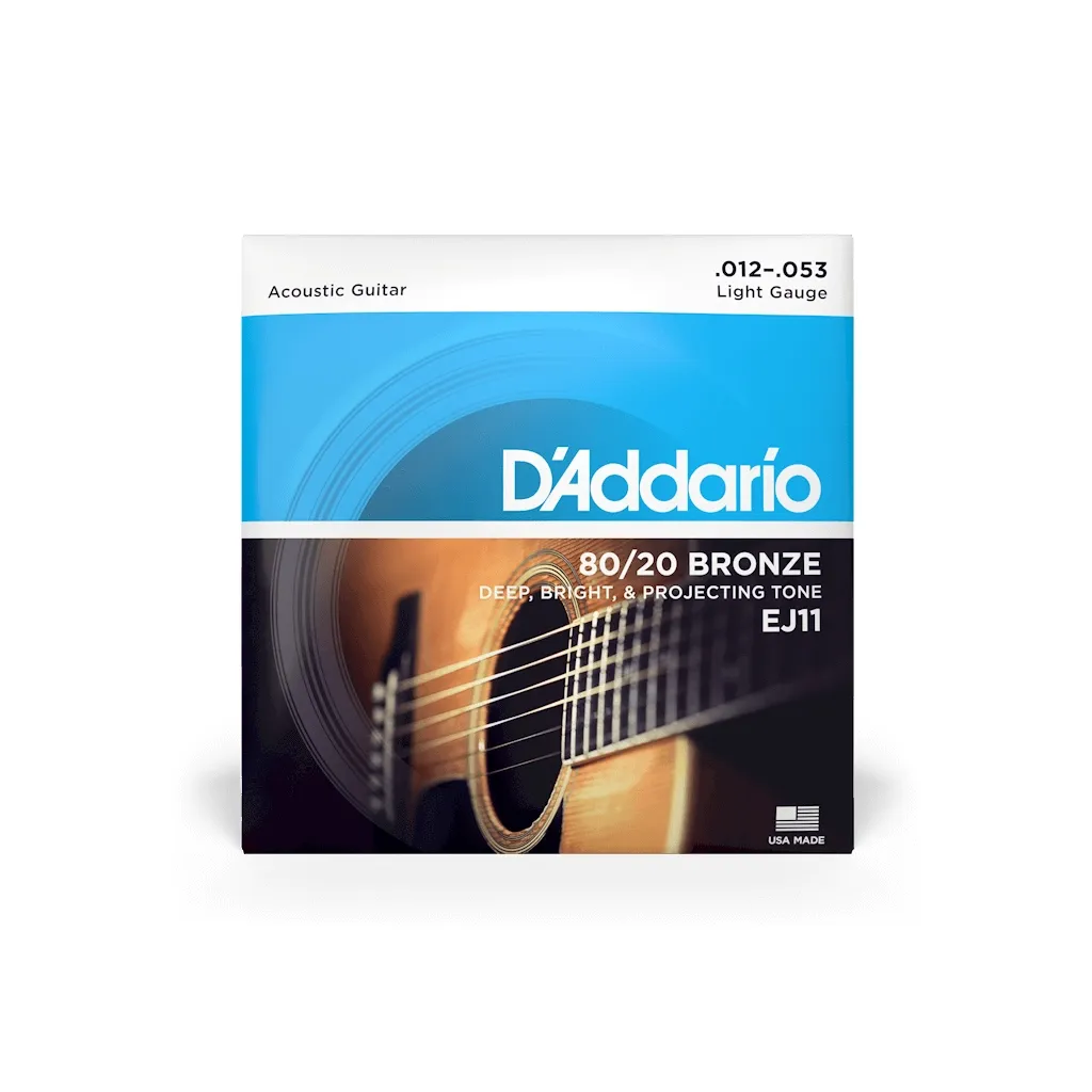 Струни для гітари D'Addario 80/20 Bronze Regular Light (12-53) (EJ11)